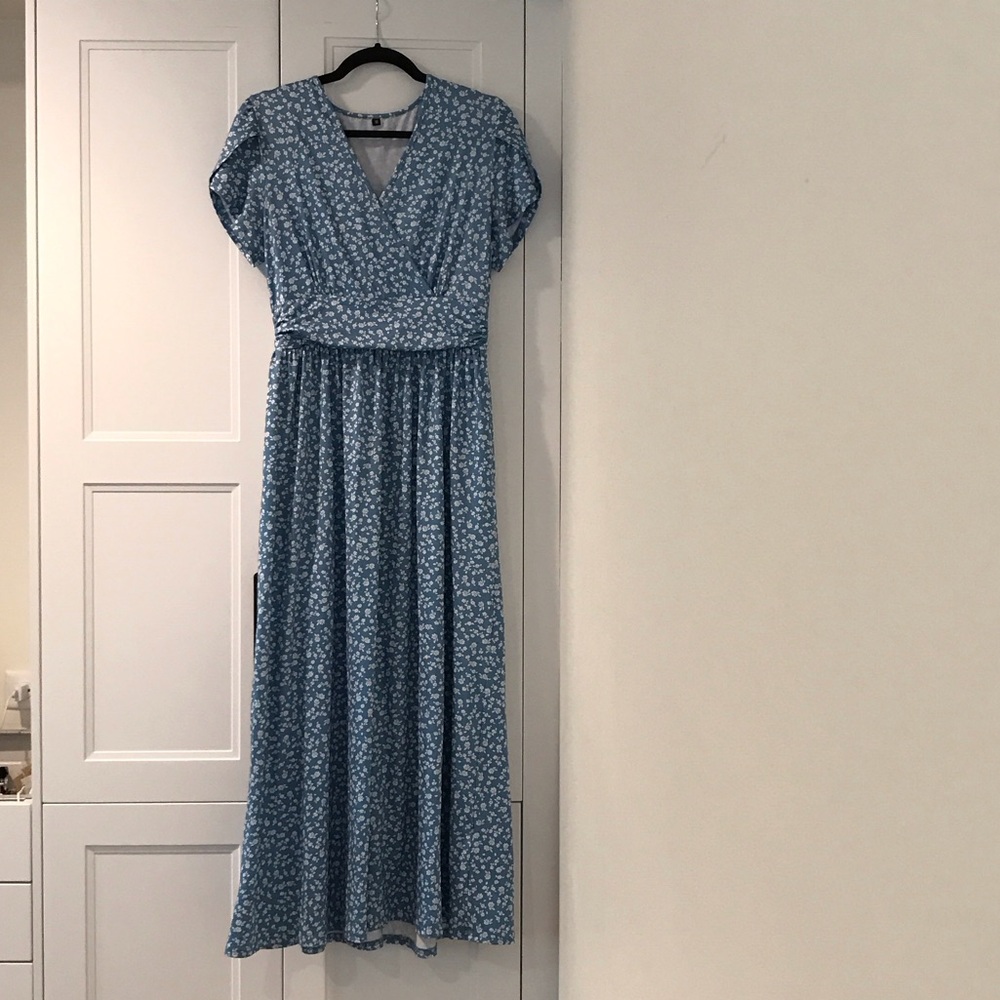 Blue Floral Maxi Dress